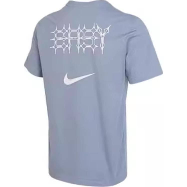 Nike TShirts Blue Crew Neck Moderate Straight Fit