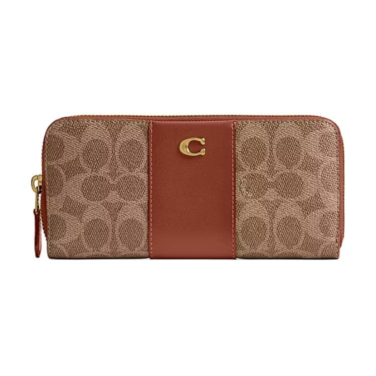 COACH Essential Coated Canvas Wallet Small Tan Tan
