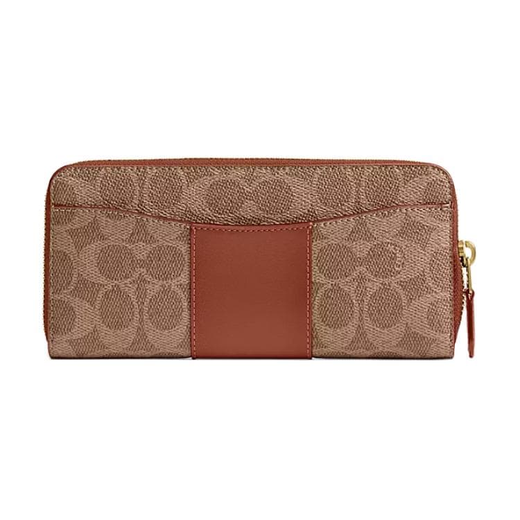 COACH Essential Coated Canvas Wallet Small Tan
