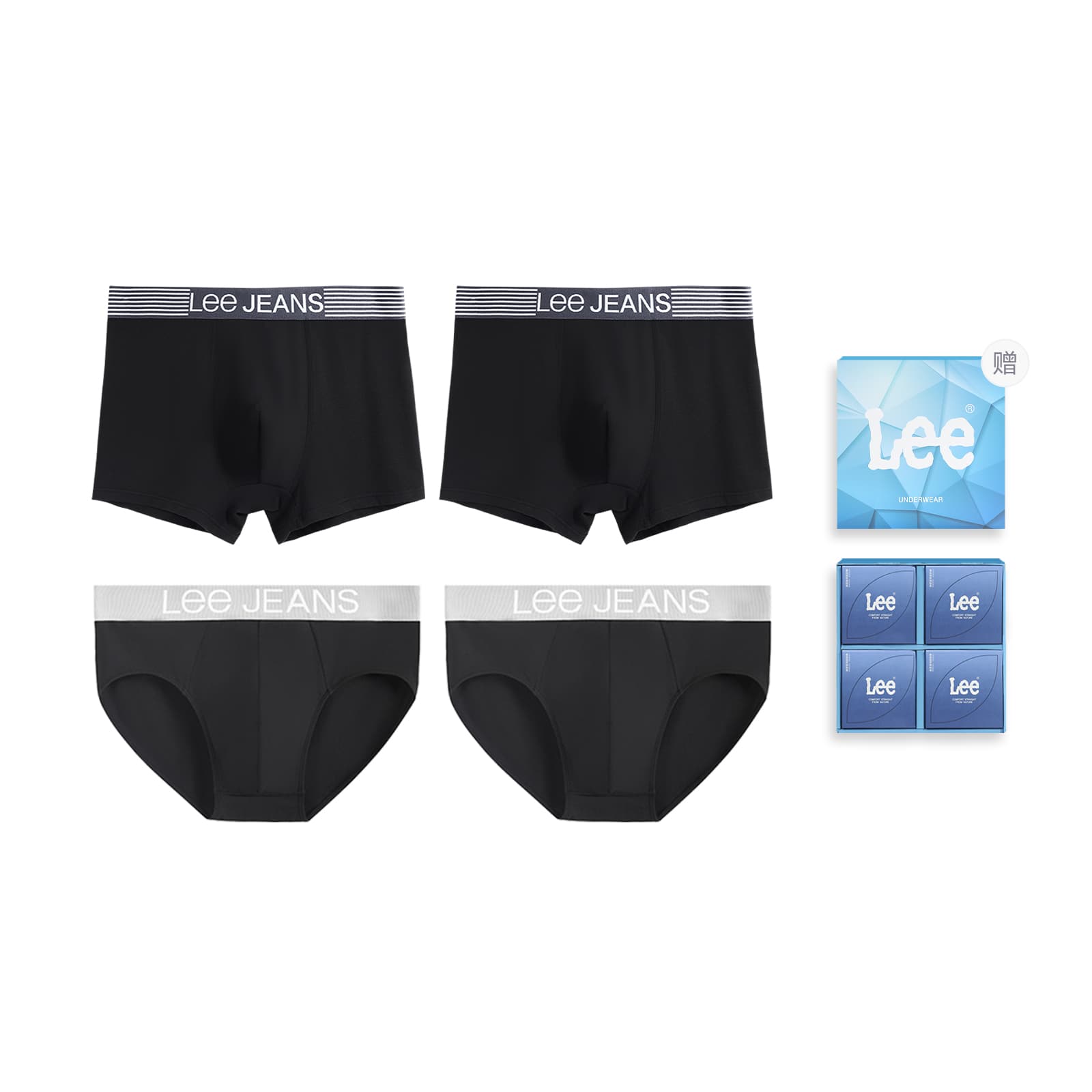Lee Xline Gift Box 4 Pack 0250 Black+0250 Black+0248 Black+0248 Black