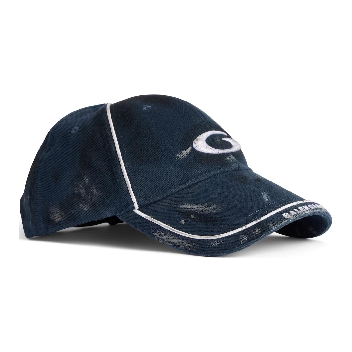 Balenciaga Logo Embroidered Distressed Cap
