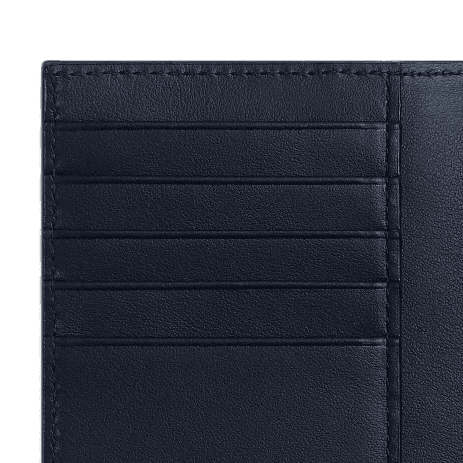 Bottega Veneta Cow Passport Holder Regular Emeralds & Space Blue