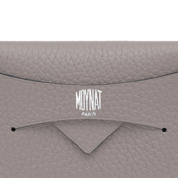 Moynat Cow Passport Holder Dove Gray/Deep Sea Blue