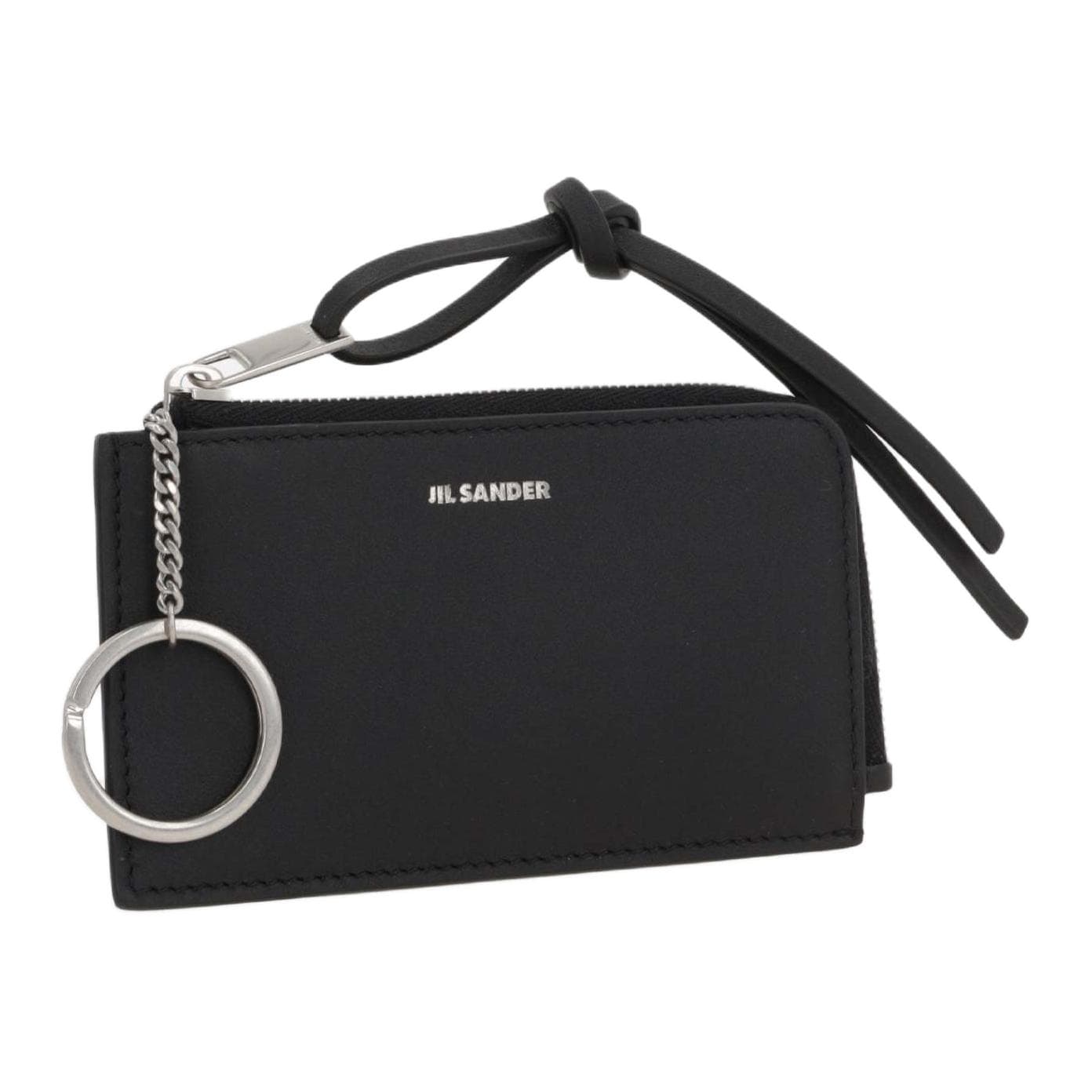 JIL SANDER Cow Key Pouch Black