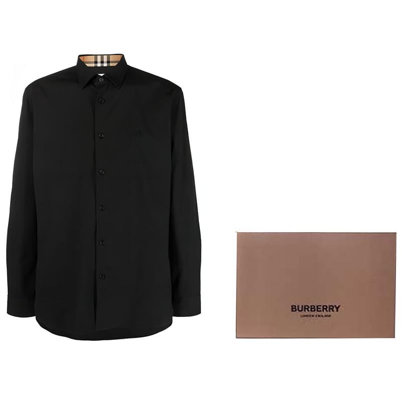 Burberry Logo Embroidered Buttoned Shirt