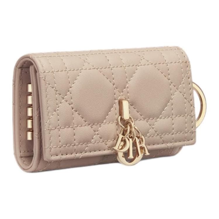 DIOR My Dior Lambskin Key Pouch Beige