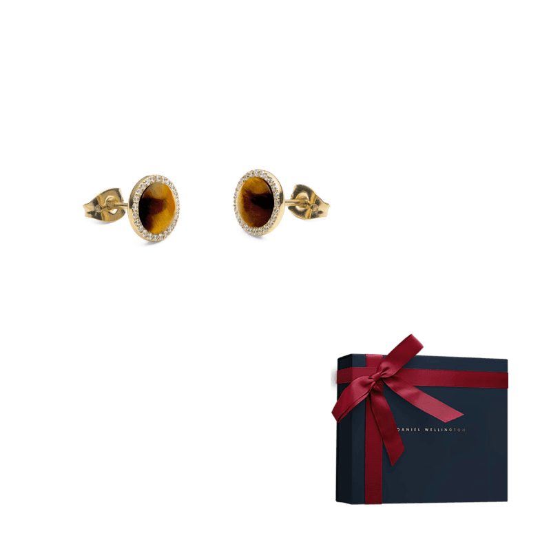 Daniel Wellington Tiger's Eye Stone Stud Earrings Tiger's Eye Stud Earrings