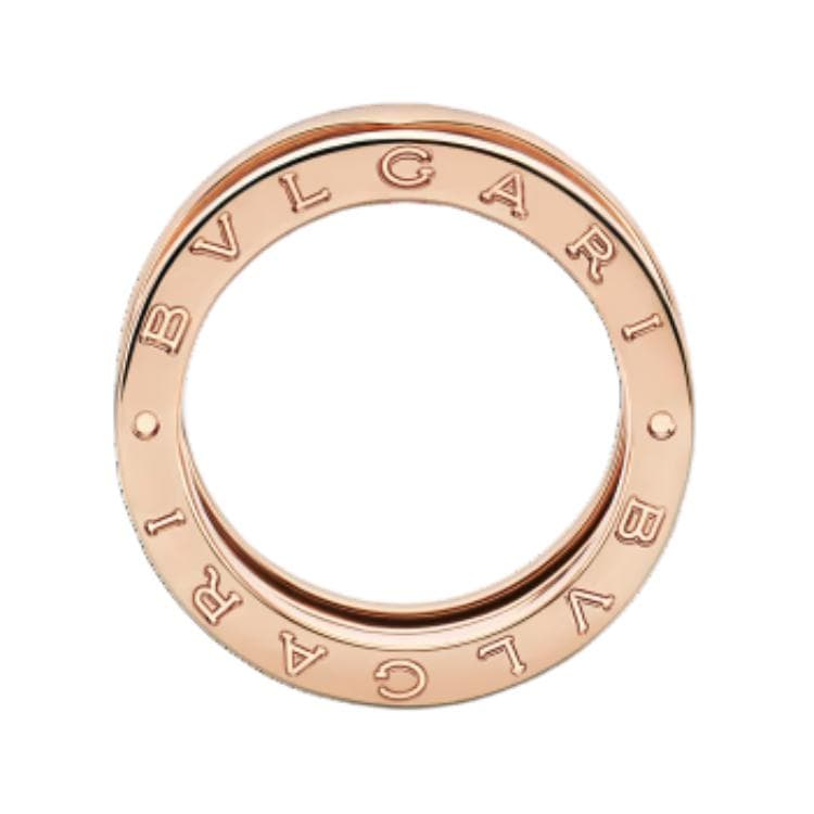 BVLGARI Pre Owned 10s 18K Rose Gold B zero1 Ring