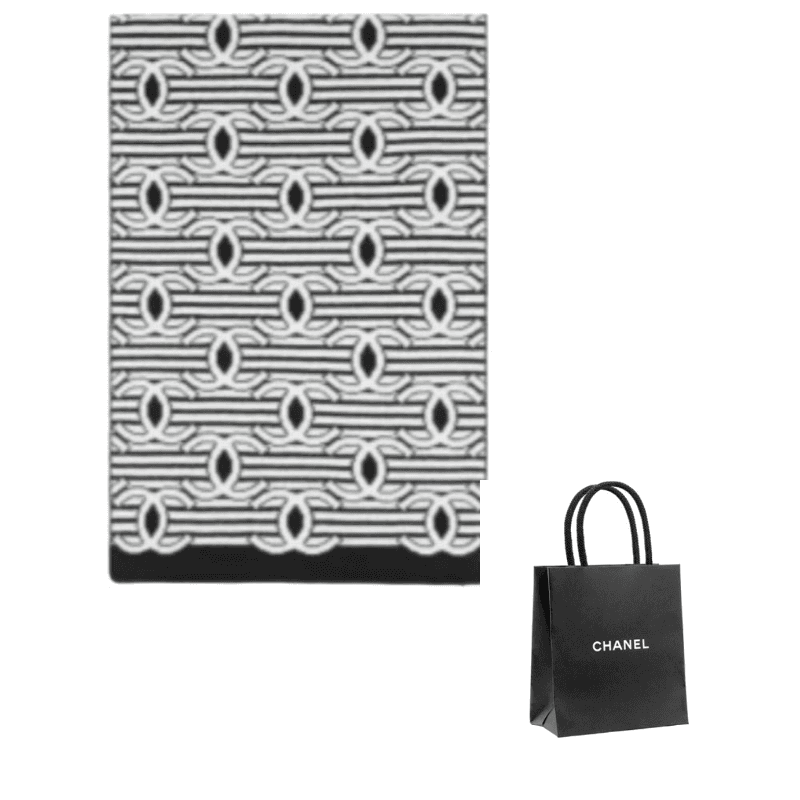 CHANEL Wool Knit Black/White Black/White