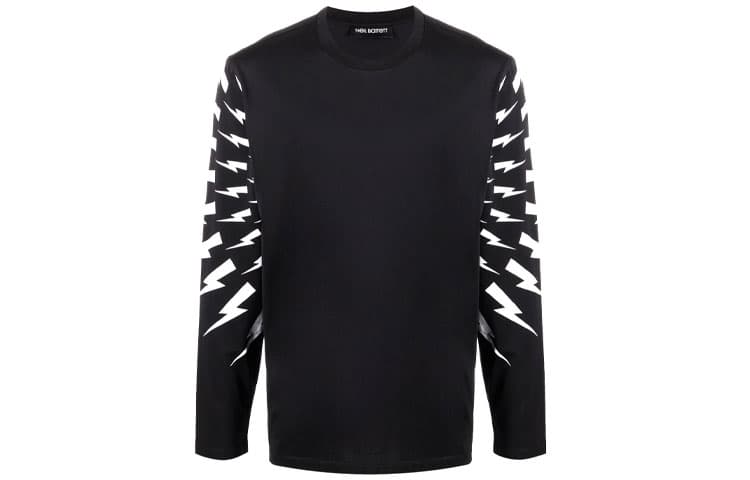 Neil Barrett TShirts Black Crew Neck Moderate Straight Fit
