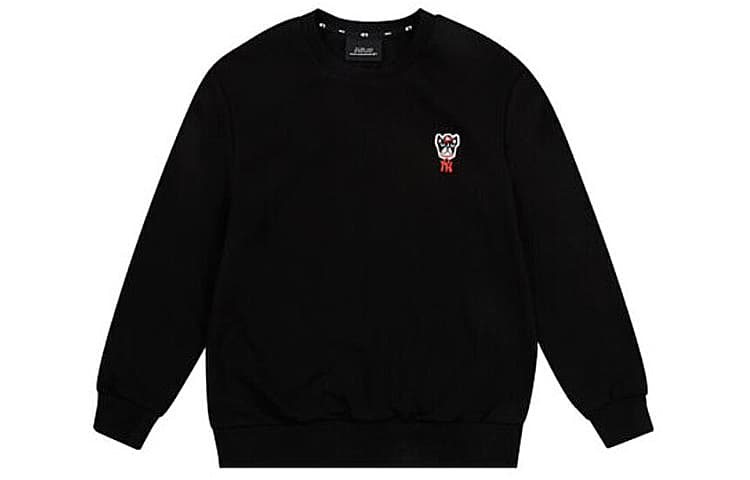 MLB Cartoon Series Sweatshirts Black Crew Neck Moderate Regular Black