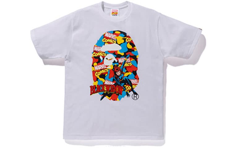 Bape X Marvel Comics Camo Back Widow Tee M