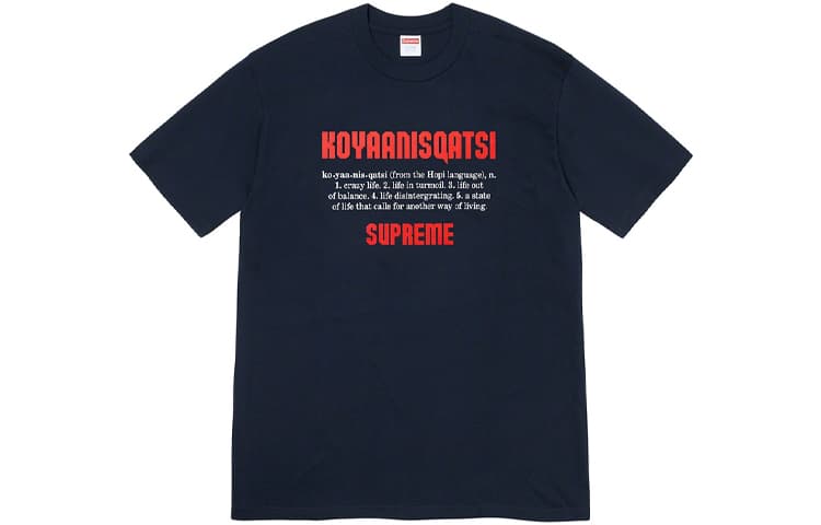 Supreme Koyaanisqatsi Tee Dark Blue