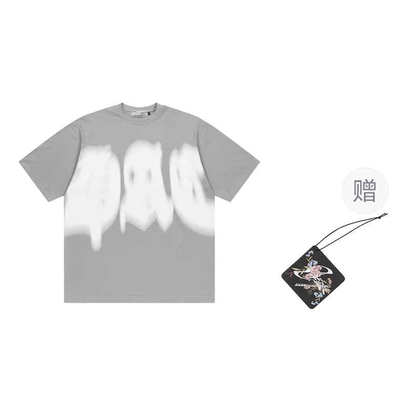 HARSH CRUEL Soccer Sports Structure T Shirts Crew Neck Moderate Straight Fit Gray
