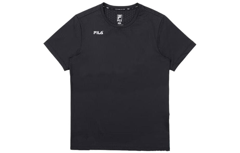FILA TShirts Black Crew Neck Moderate Straight Fit