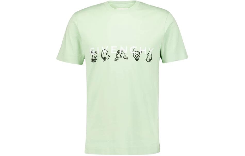 Givenchy Graphic Printed Crewneck T-Shirt Green