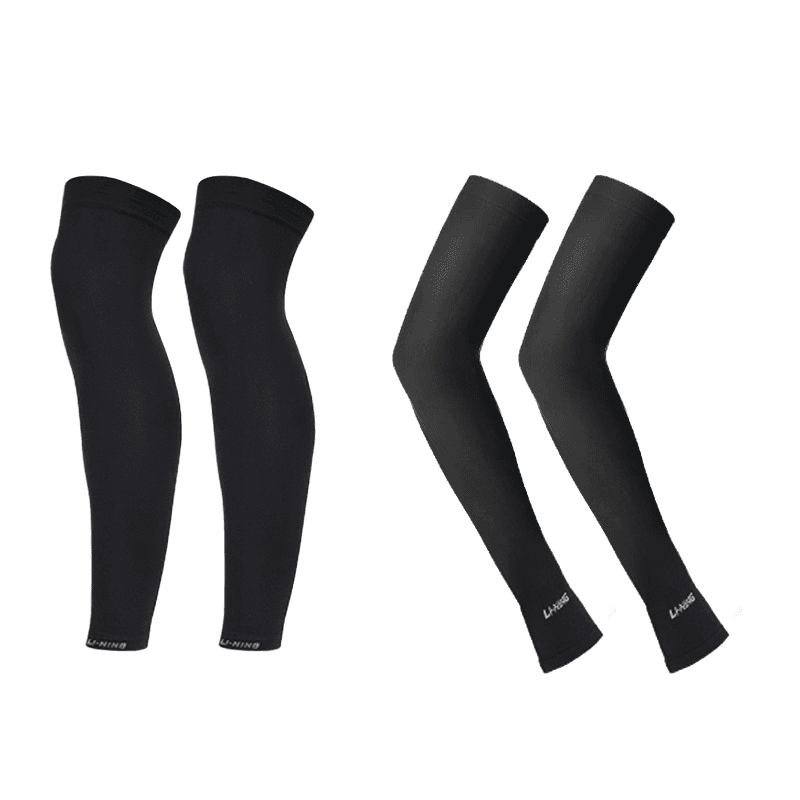 Li Ning Polyamide Sun Protection Leg Covers Sun Protection Arm Guard Set (Leg Warmer+Cooling Arm Sleeves)