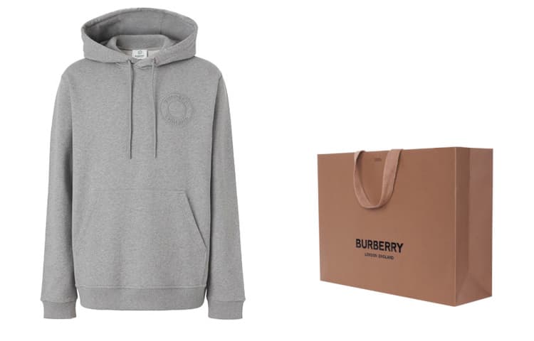 Burberry Letter Graphic Appliqué Hoodie