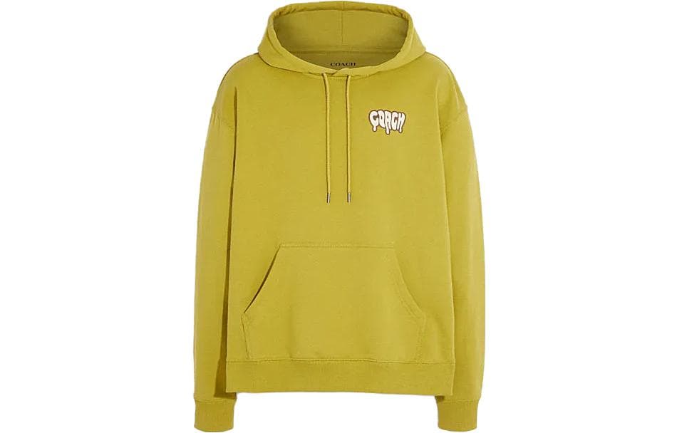 COACH Sweatshirts Hooded Moderate Regular Golden Olive Green