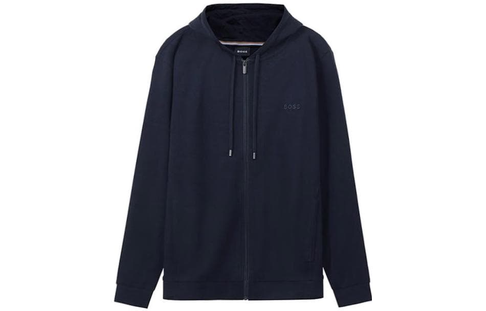 HUGO BOSS Zipup Cottoncashmere Blend Hoodie