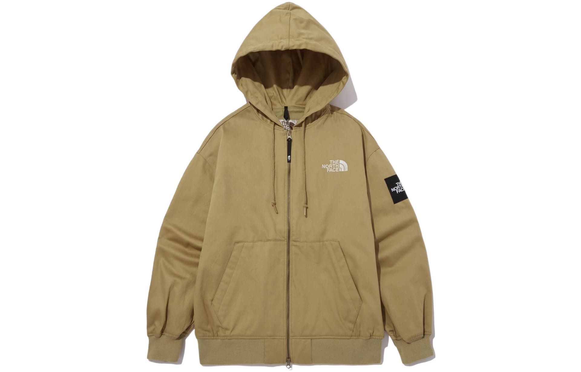 THE NORTH FACE Sweatshirts Beige Brown Hooded Moderate Cardigan
