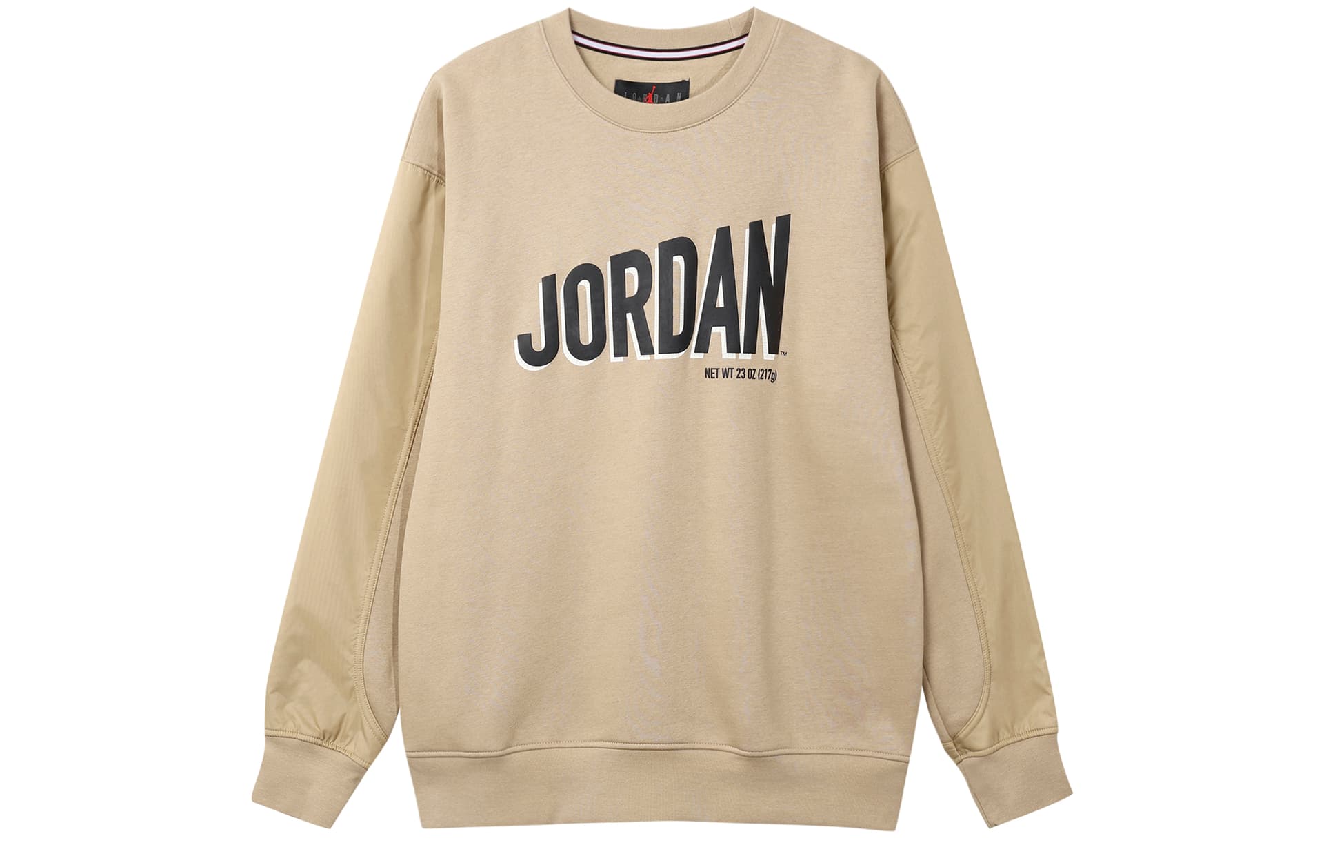 Jordan Flight MVP Letter Logo Print Thickened Fleece Lined Athleisure Crew Neck Sweatshirt Desert Yellow