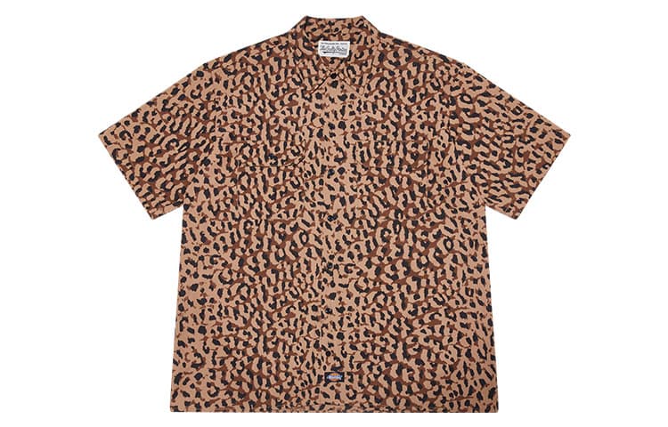 Dickies X WACKO MARIA Shirts Leopard Print Lapel Moderate Other