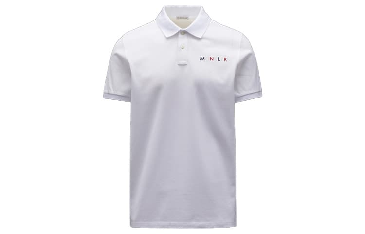 Moncler SS22 Polo Shirts White Polo Collar Moderate Straight Fit