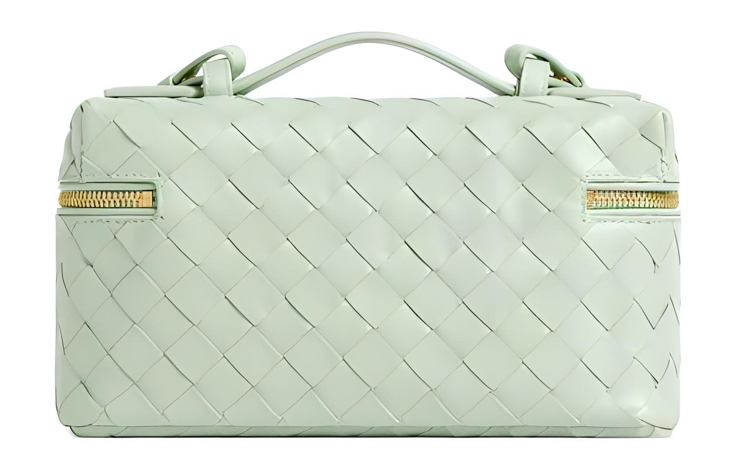 Bottega Veneta Calfskin Shoulder Bag, Crossbody Bag, Makeup Bag Mini Mint Green
