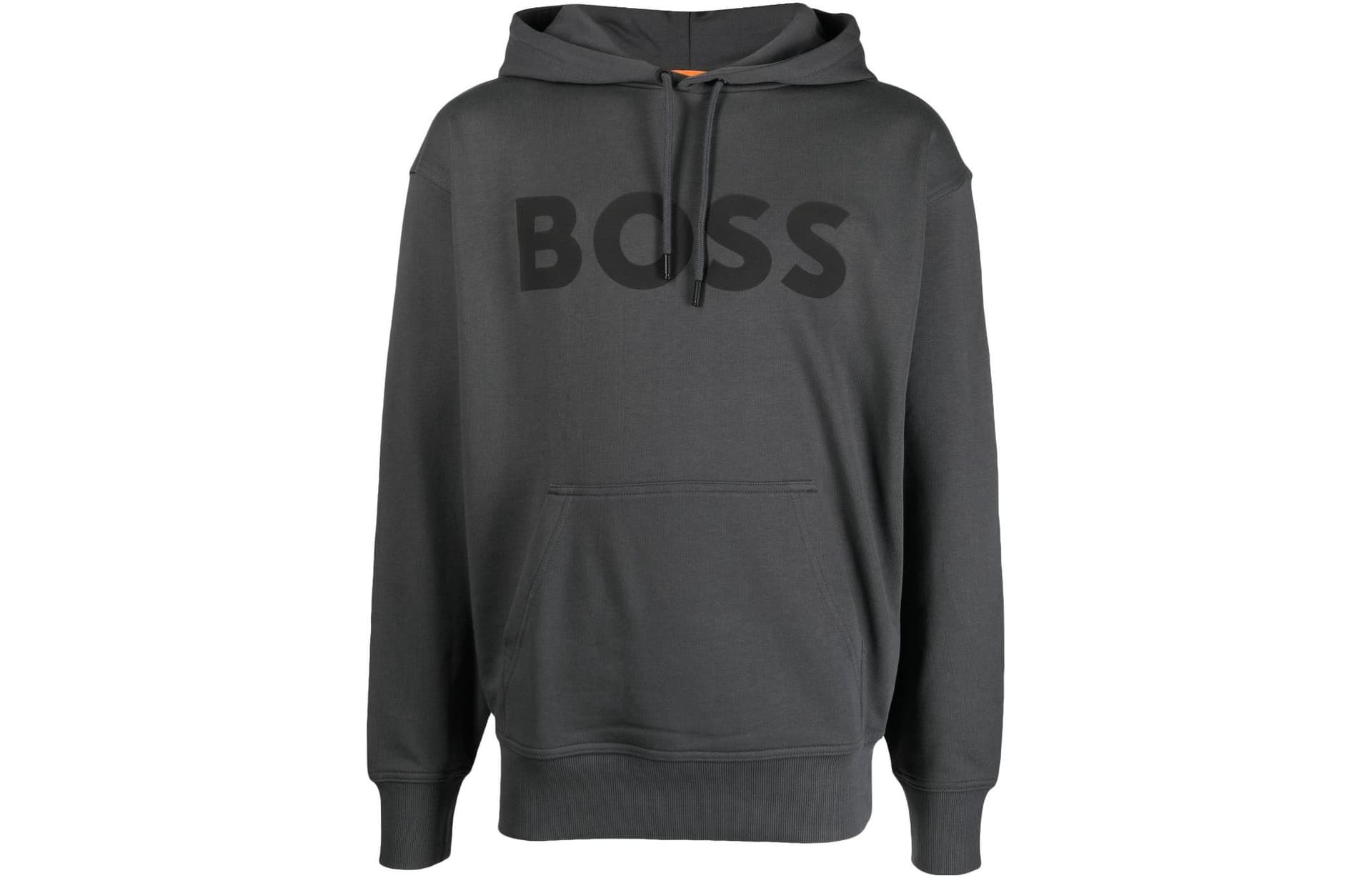 Boss Logo print Hoodie Gray