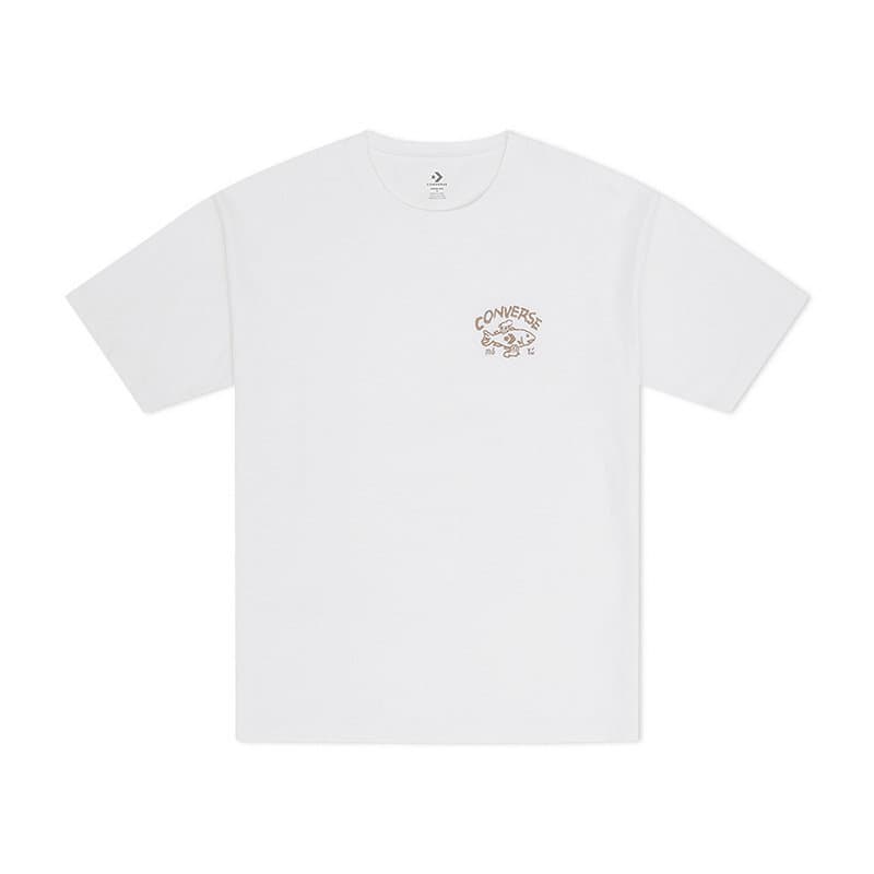 Converse TShirts White Crew Neck Moderate