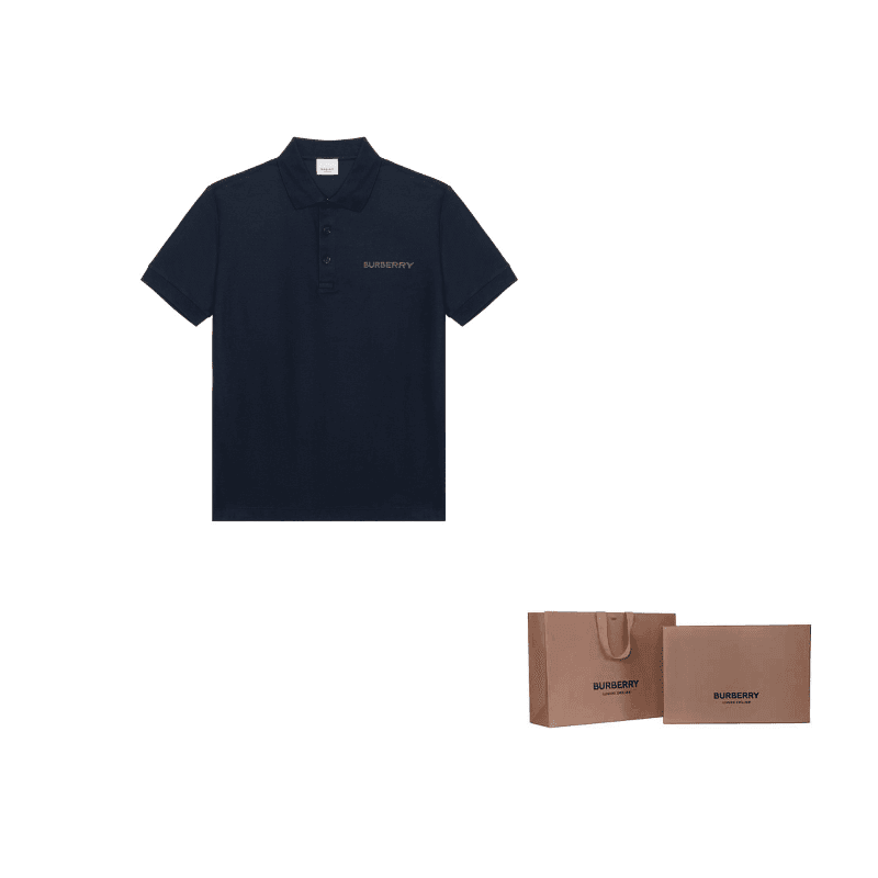 Burberry SS24 Polo Shirt Marine Blue