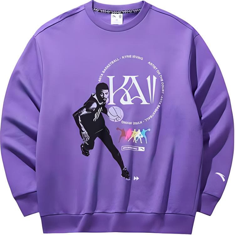 Anta Sports Life Collection Sweatshirt Fluorescent Grape Purple