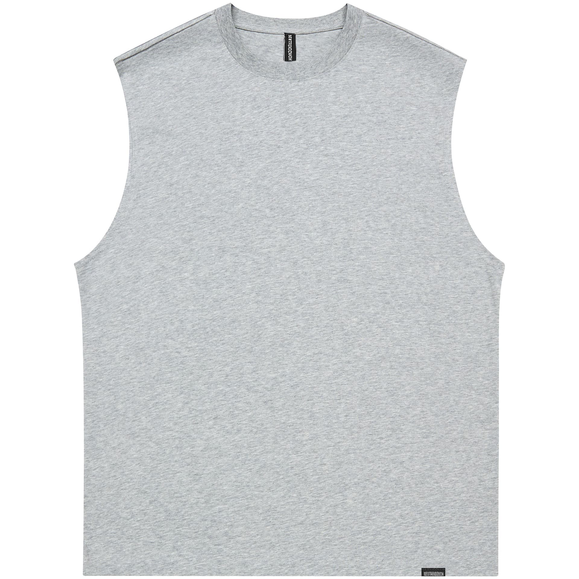 ZMOH Tank Tops Crew Neck Moderate Straight Fit Heather Gray