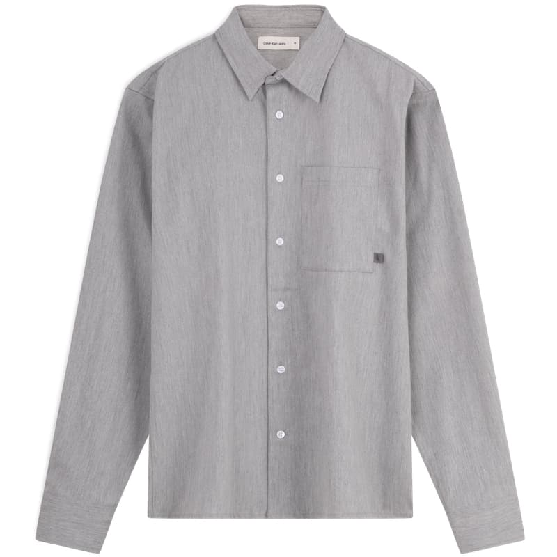 Calvin Klein Shirts Lapel Moderate P6GSmoke Gray