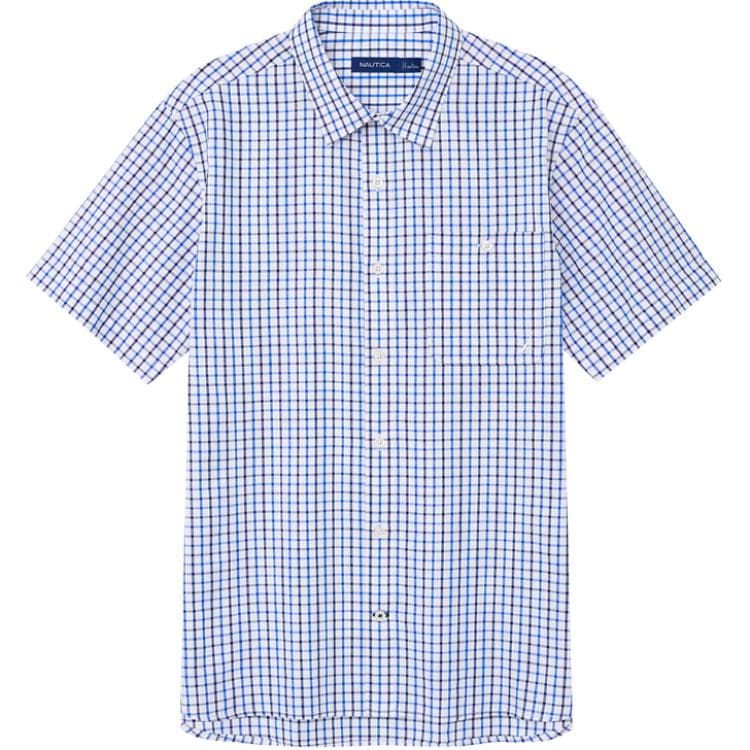 NAUTICA Shirts Lapel Moderate Other Navy Blue