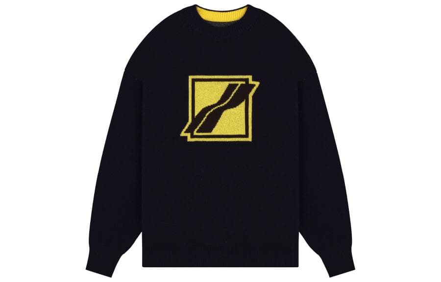 WE11DONE Intarsialogo Crewneck Jumper