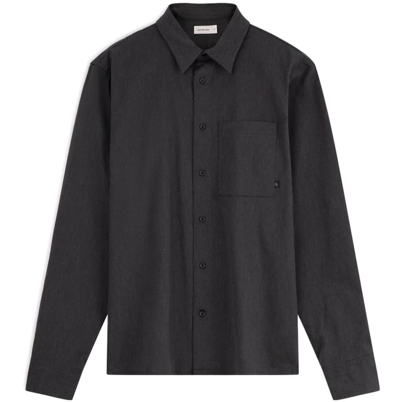 Calvin Klein Shirts Lapel Moderate P4OPhantom Black