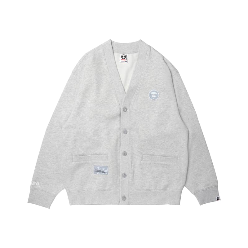 Aape By *A Bathing APE® Logo patch Mélange effect Jersey Cardigan