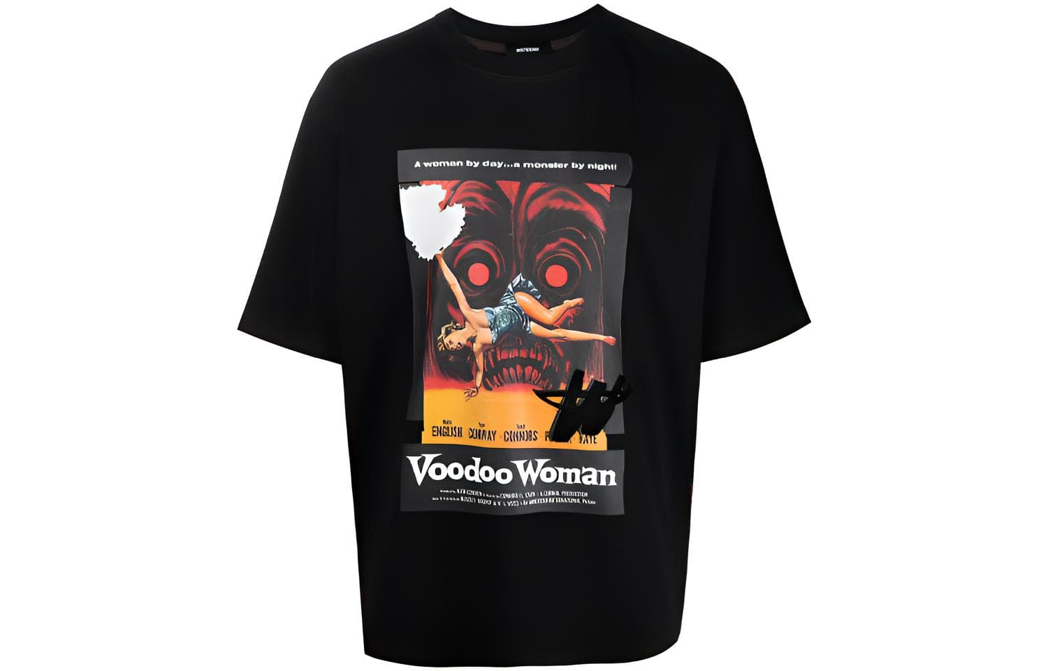 WE11DONE T Shirts Black Crew Neck Moderate Straight Fit Black