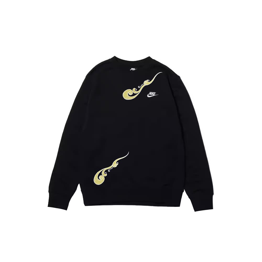 Nike Sweatshirts Black Crew Neck Moderate Regular Black