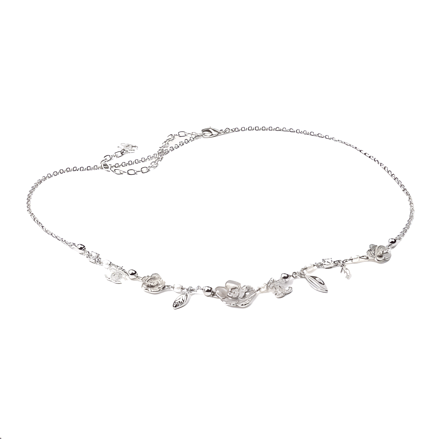 CHANEL Solid Color Design Resin Silver