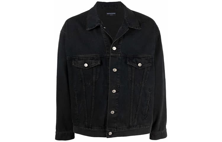 Balenciaga Denim Jacket Black Black