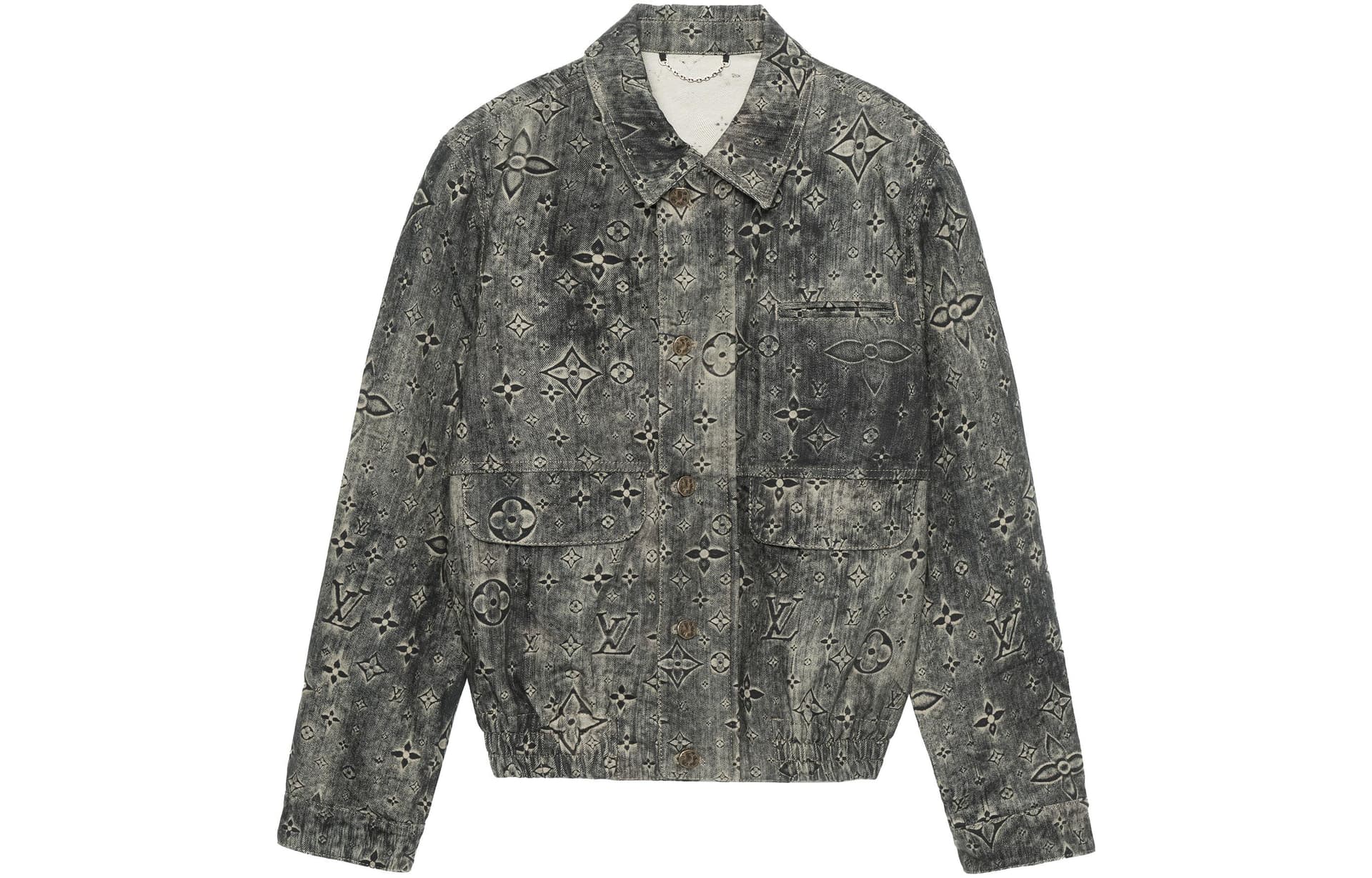 LOUIS VUITTON Lv Fall Series Denim Jacket Gray