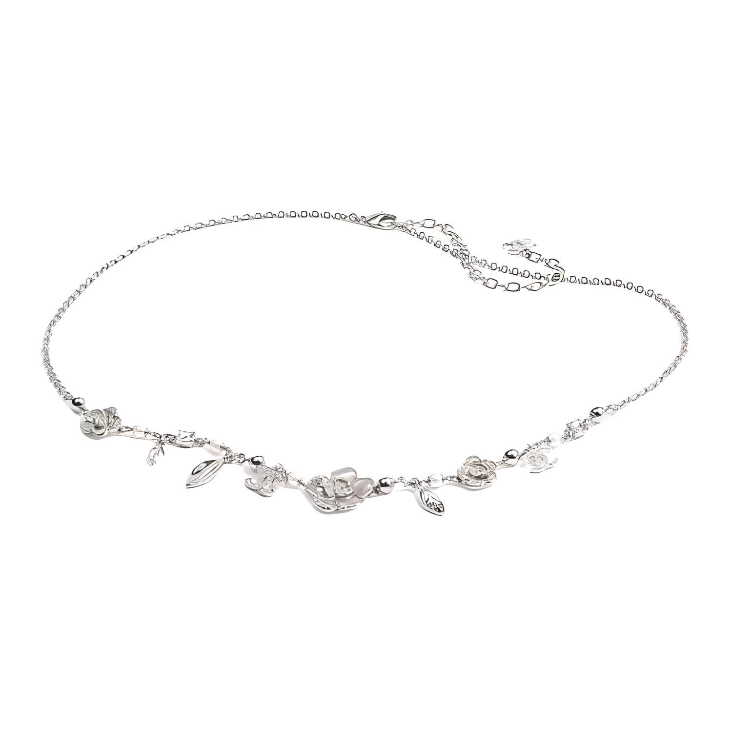 CHANEL Solid Color Design Resin Silver Silver