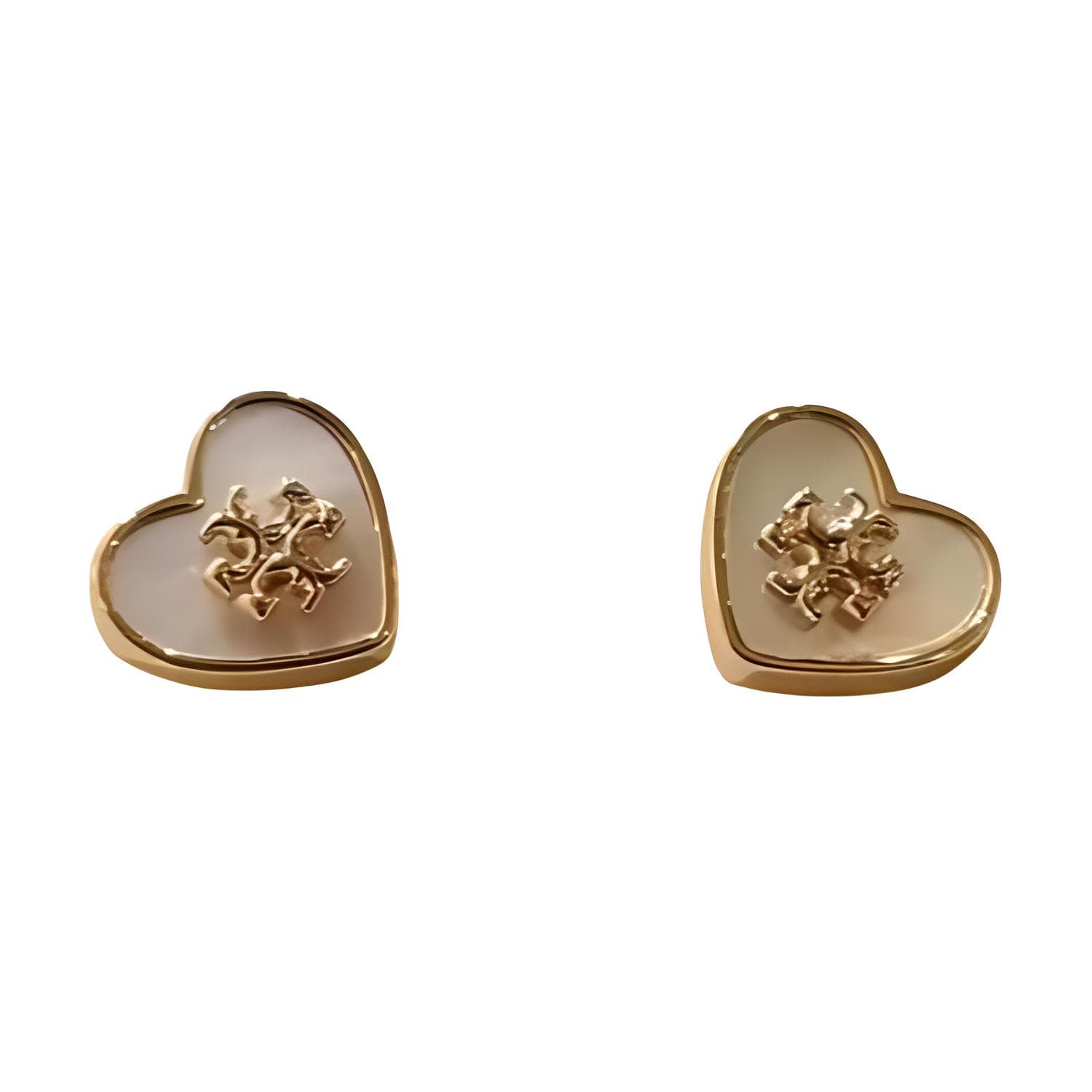 TORY BURCH Kira Heart Embellished Earrings