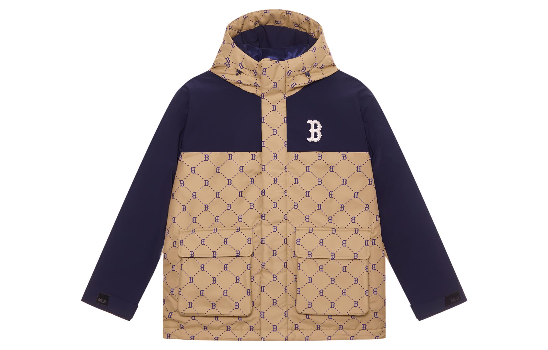 MLB MONOGRAM Collection Basic Boston Red Sox FW24 Down Jacket Light Beige