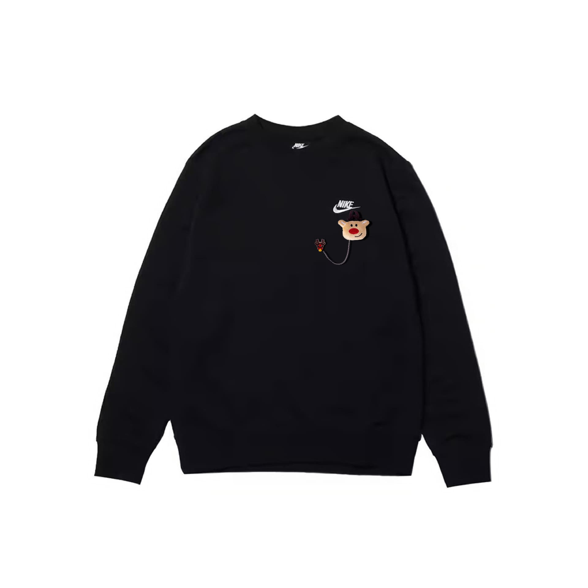 Nike Sweatshirts Black Crew Neck Moderate Regular Black