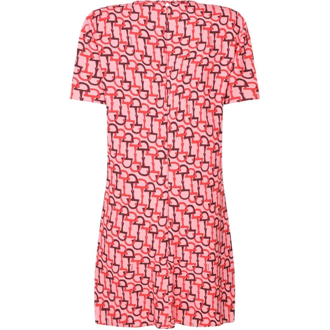 GUCCI Horsebit Print Short Sleeve Dress
