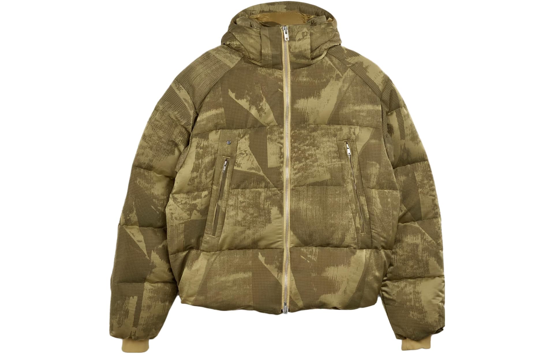 Y3 Down Jackets Yellow Hooded Moderate Straight Fit